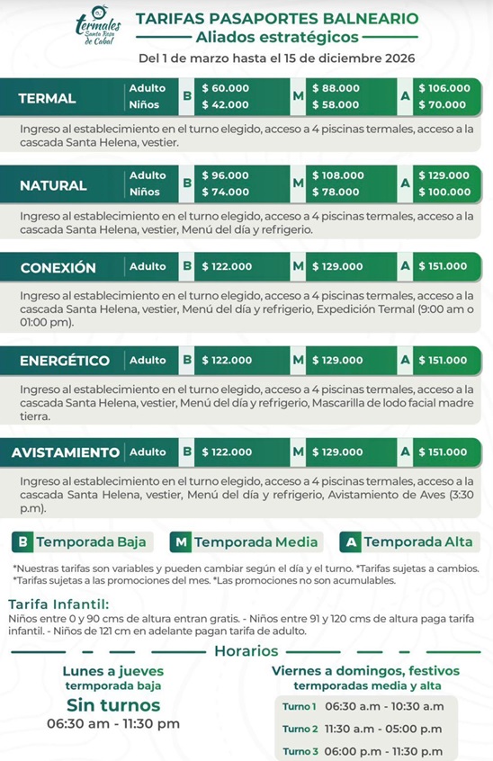 tarifas-2026-pasaportes-balneario - Termales en Santa Rosa de Cabal Tarifas Balneario Termales