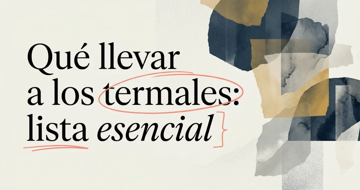 Qué llevar a los termales: lista de empaque esencial
